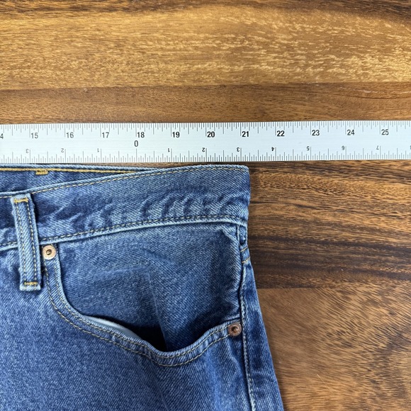 Levis 505 Denim Jeans Mens 42x30 Blue Wash Regular Fit Straight Leg - Picture 10 of 10